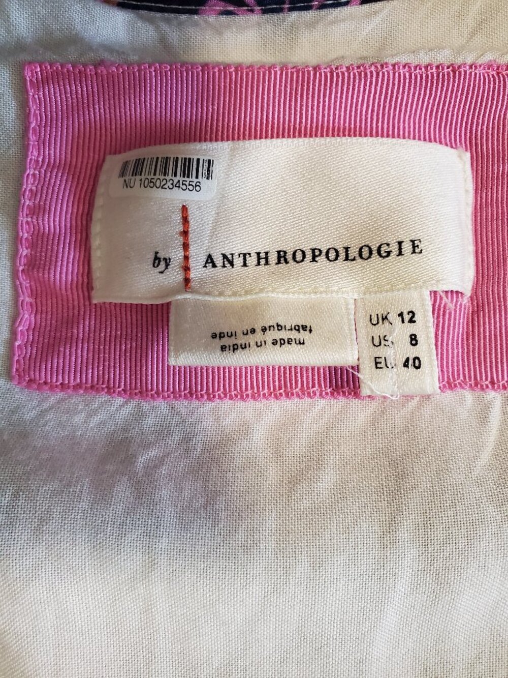 Anthropologie Patchwork Midi Dress Size 8 Boho Floral Stripe V Neck Tiered Color - Picture 4 of 14